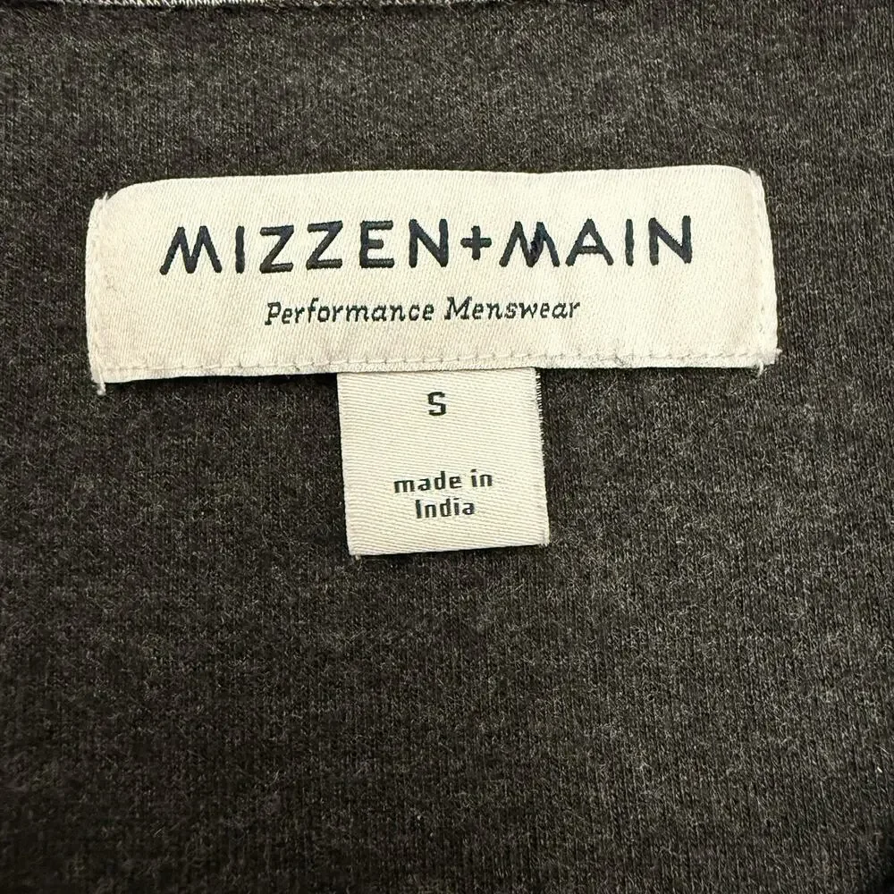Mizzen Main Wooster 1/4 Zip Pullover Men's‎ Small Lightweight Soft Preppy Gray